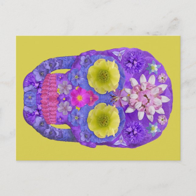 Cartão Postal Flor - Caveira 5 (Frente)