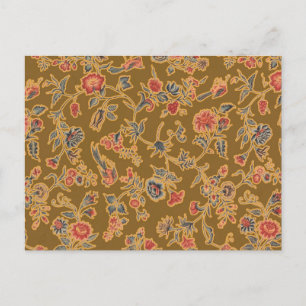 Cartão Postal Flor Clássico Chintz Bonito Soft Floral Design