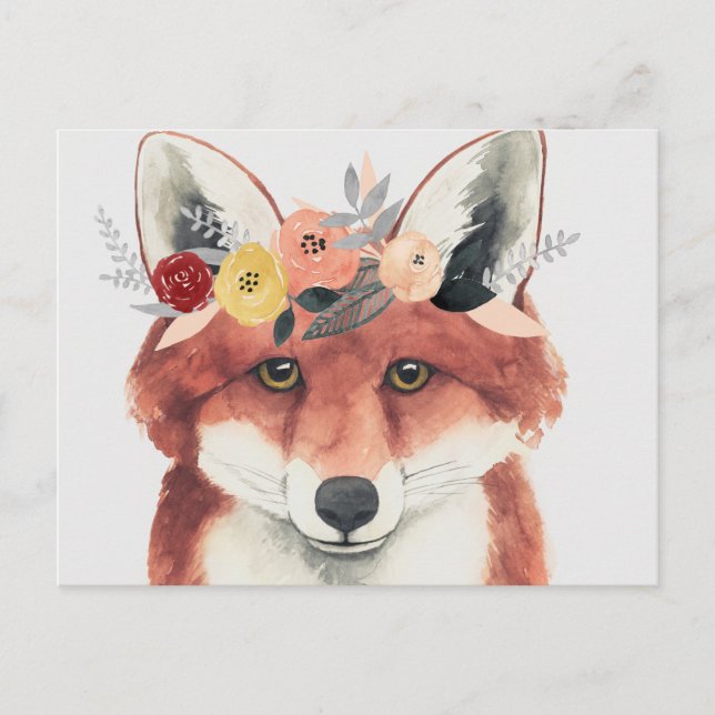 Cartão Postal Flor Coroa Florestal Fox (Frente)