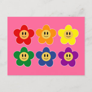 Cartão Postal Flor cotovelo LGBT - Fundo cor-de-rosa