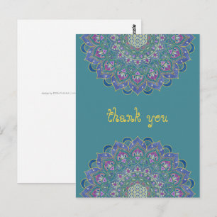 Cartão Postal Flor Da Vida - Estilo De Mandala Índia 1