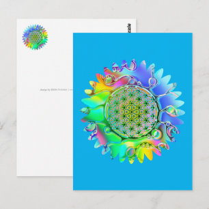Cartão Postal Flor da Vida - Flor Geométrica 5