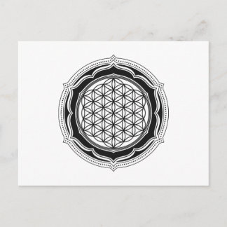Cartão Postal Flor da vida, Geometria Sagrada, Símbolo de Cura