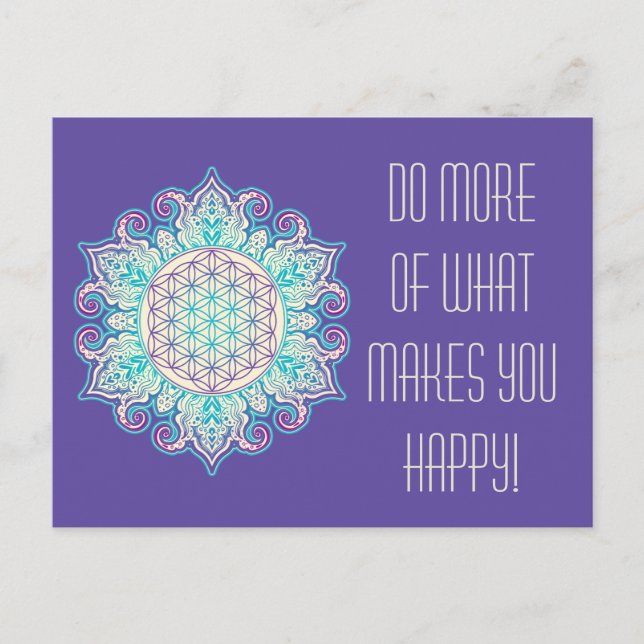 Cartão Postal Flor Da Vida - Índia Mandala 2 (Frente)