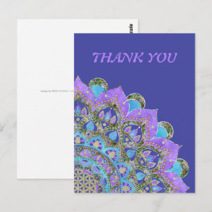Cartão Postal Flor da Vida - Mandala Estilo Índia 2
