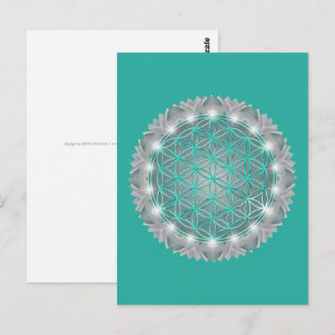 Cartão Postal FLOR DA VIDA - Sagrado Geometrie Light 2