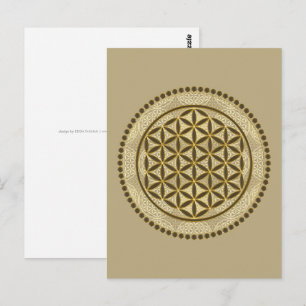 Cartão Postal FLOR DA VIDA - Símbolo Geometrie Sagrado Art 2