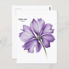 Cartão Postal Flor de Aniversário do Fevereiro: Presente Persona