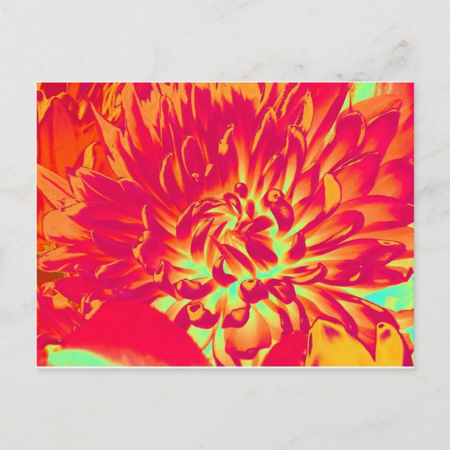 Cartão Postal Flor de Arte Digital (Frente)