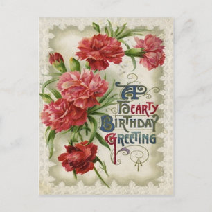 Cartão Postal Flor de Begônia Vermelha Flores