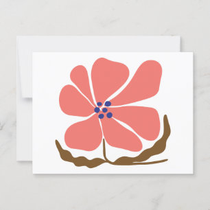 Cartão Postal Flor de Boho