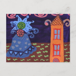 Cartão Postal flor de caixa surpresa