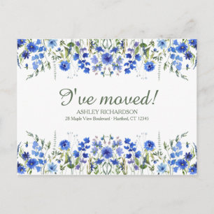 Cartão Postal Flor de Campo Azul Personalizado Eu 