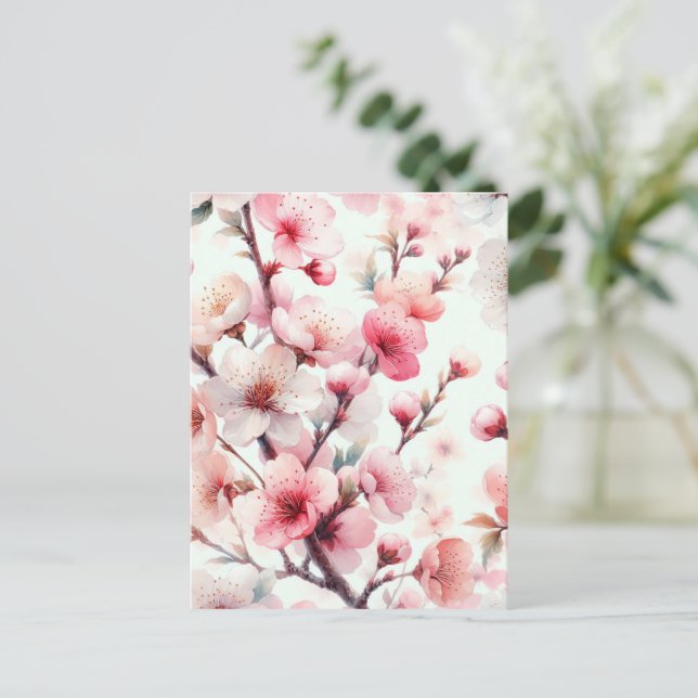 Cartão Postal Flor de Cerejeira (Em pé/Frente)