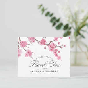 Cartão Postal Flor de Cerejeira   Obrigado Casamento