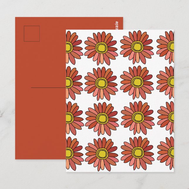 Cartão Postal Flor de Crisântemo Floral Crisântemo (Frente/Verso)