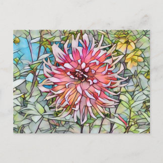 CARTÃO POSTAL FLOR DE DÁLIA