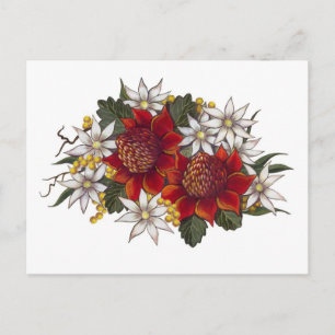 Cartão Postal Flor de Flanela Warratha