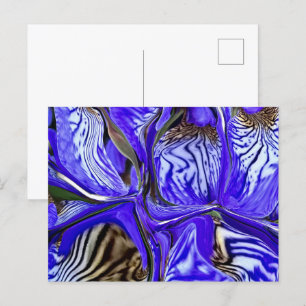 Cartão Postal Flor de Íris Roxa