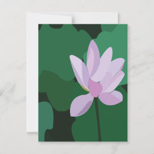 Cartão Postal Flor de Lotus Rosa