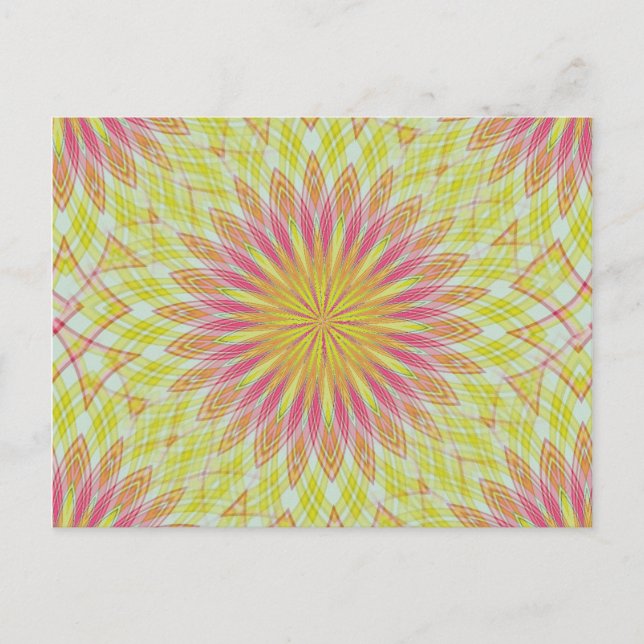 Cartão Postal Flor de Lotus Rosa (Frente)