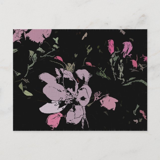 Cartão Postal Flor de Maçã em Tinta (Frente)