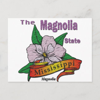 Cartão Postal Flor de Magnólia do Mississippi