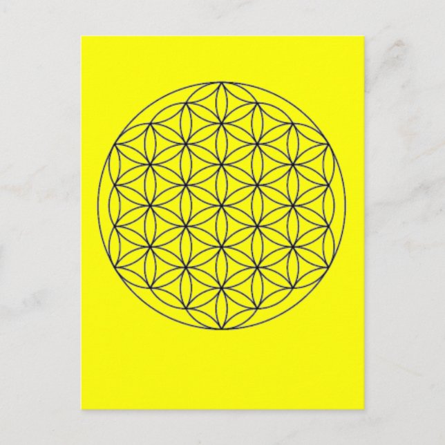 Cartão Postal flor de merkaba viva (Frente)