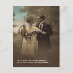 Cartão Postal Flor de Peixes Casal Vitoriano Poisson d'avril