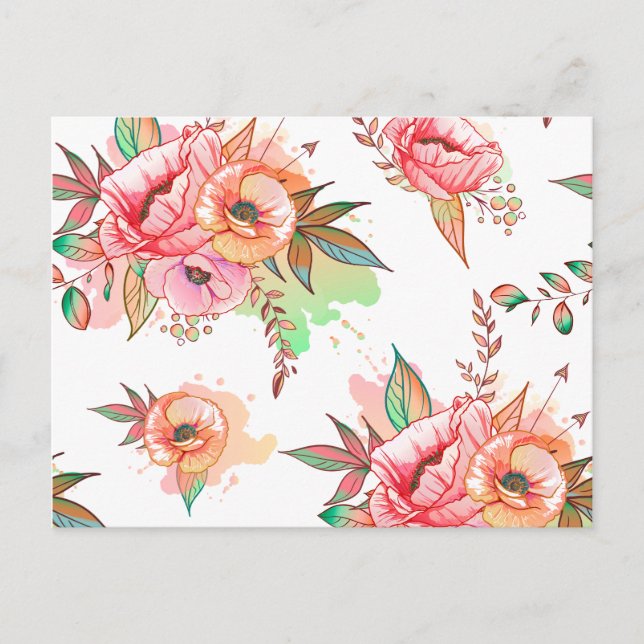 Cartão Postal Flor de primavera (Frente)