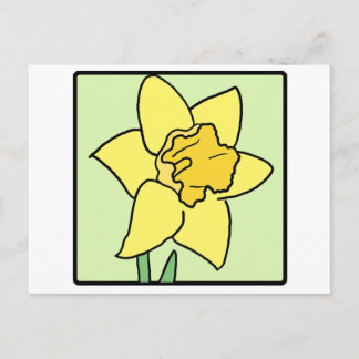 Cartão Postal Flor de Primavera de Cartoon Clip Art Daffodil