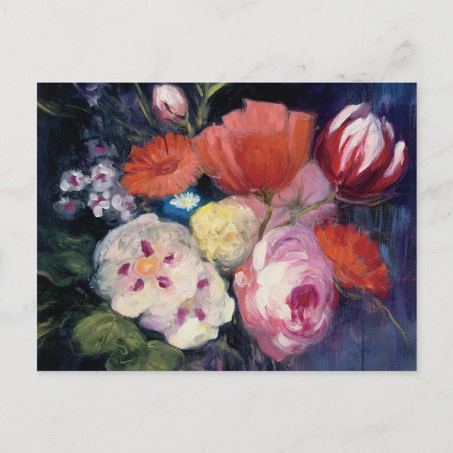 Cartão Postal Flor de Primavera de Corte Fresco (Frente)