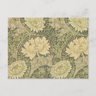 Cartão Postal Flor de Salvia Crisântemo William Morris