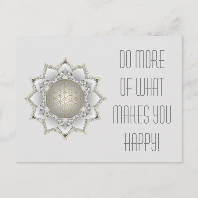 Cartão Postal Flor De Vida - Blossomas Mandala 1 (Frente)