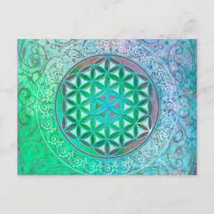 Cartão Postal Flor De Vida / Blume des Lebens - Ornamento IV