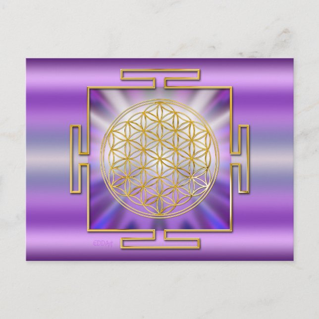 Cartão Postal Flor De Vida Yantra (Frente)
