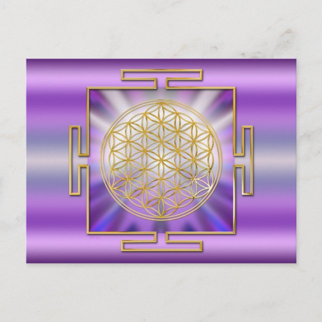 Cartão Postal Flor De Vida Yantra (Frente)