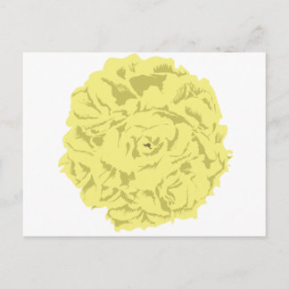 Cartão Postal flor do cravo amarelo