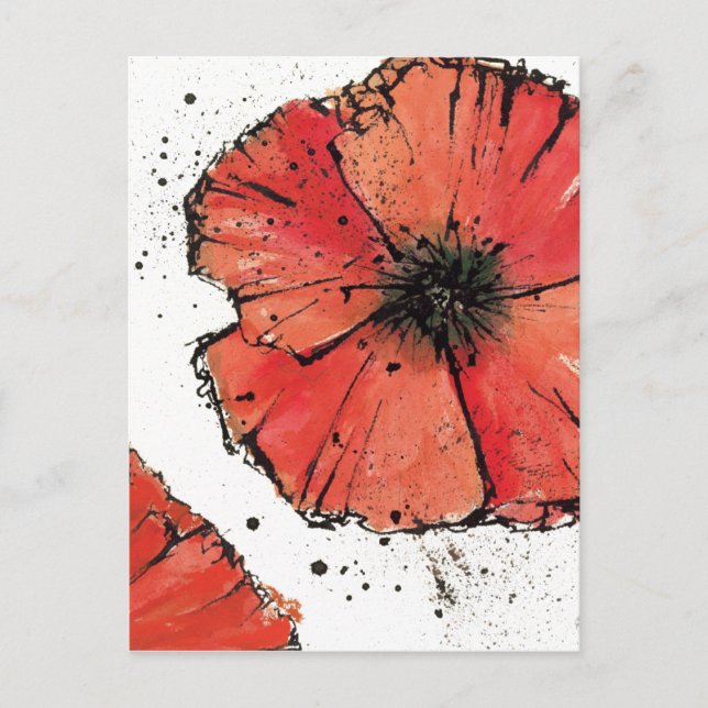 Cartão Postal Flor em um Fundo Branco (Frente)