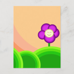 Cartão Postal Flor feliz