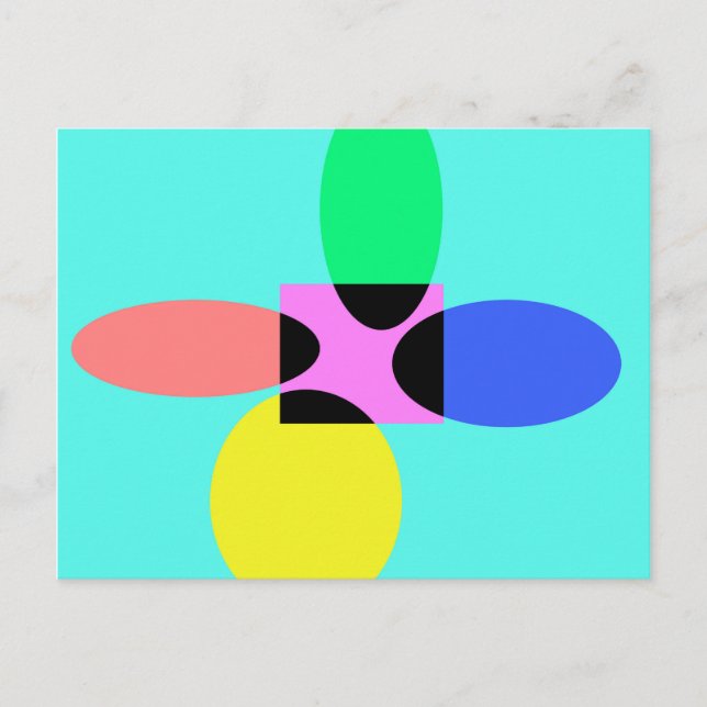 Cartão Postal Flor futurística (Frente)