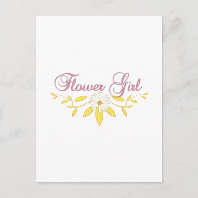 Cartão Postal Flor Girl (Frente)