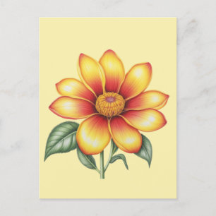 Cartão Postal Flor Laranja