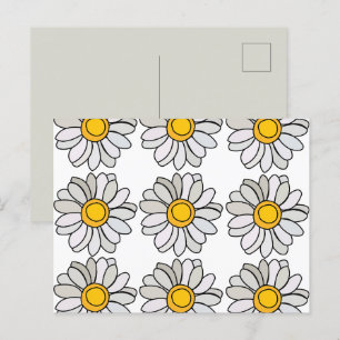 Cartão Postal Flor Margarida Floral Margarida