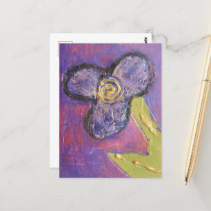 Cartão Postal Flor Mídia Mista
