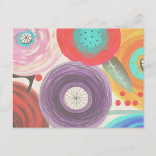 Cartão Postal Flor natural ainda vivo ranúculo floral