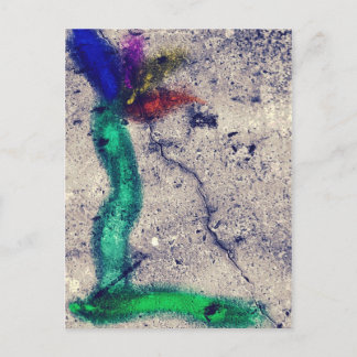 Cartão Postal Flor no betão