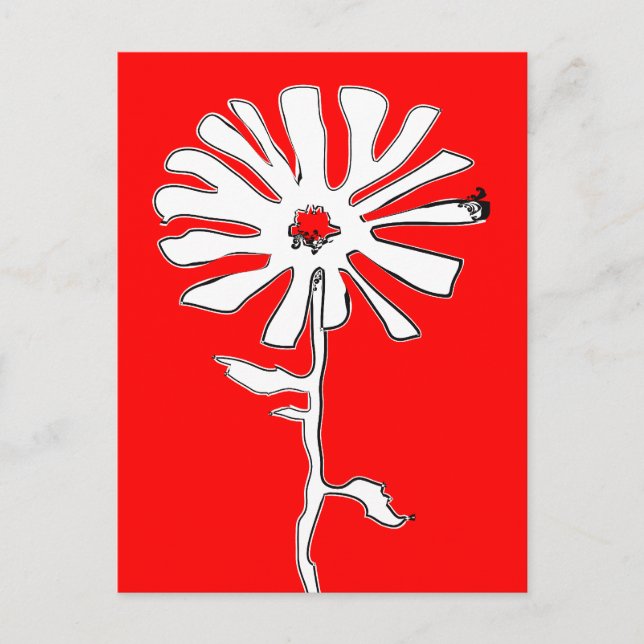 Cartão Postal flor preta (Frente)