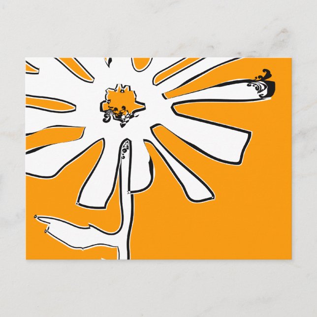 Cartão Postal flor preta (Frente)