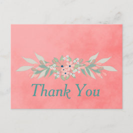 Cartão Postal Flor Rosa Obrigado